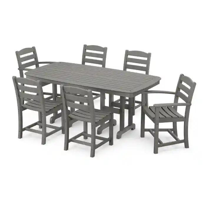 Polywood Slate Grey Polywood La Casa Café 7-Piece Dining Set