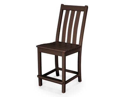 POLYWOOD Vineyard Counter Side Chair in Mahogany
