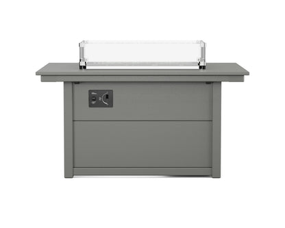 Alternate view of the POLYWOOD Rectangle 34"x46" Fire Pit Table in Slate Grey