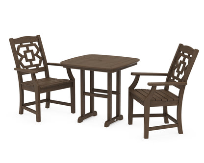 POLYWOOD Chinoiserie 3-Piece Dining Set in Kona