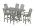 POLYWOOD Cottage 7-Piece Bar Set in Slate Grey