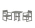 POLYWOOD EDGE 3-Piece Dining Set in Slate Grey