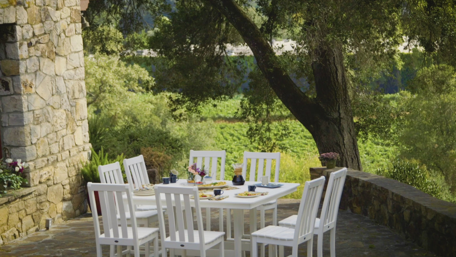POLYWOOD Vineyard Bar Side Chair