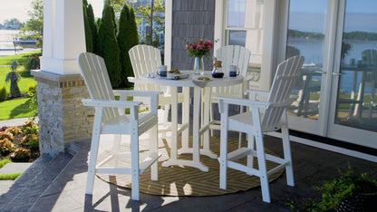 POLYWOOD Nautical Curveback Adirondack Bar Chair