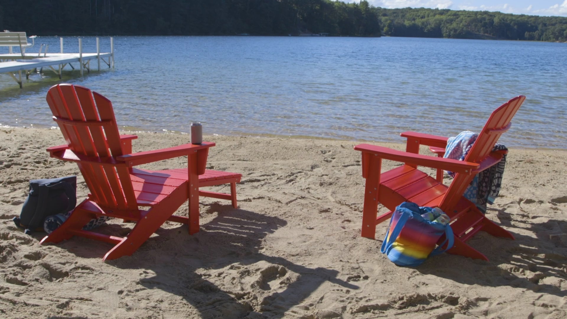 POLYWOOD Palm Coast Ultimate Adirondack with Hideaway Ottoman