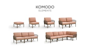 Nardi Komodo 5 Modular Outdoor Sofa - Flexible Design