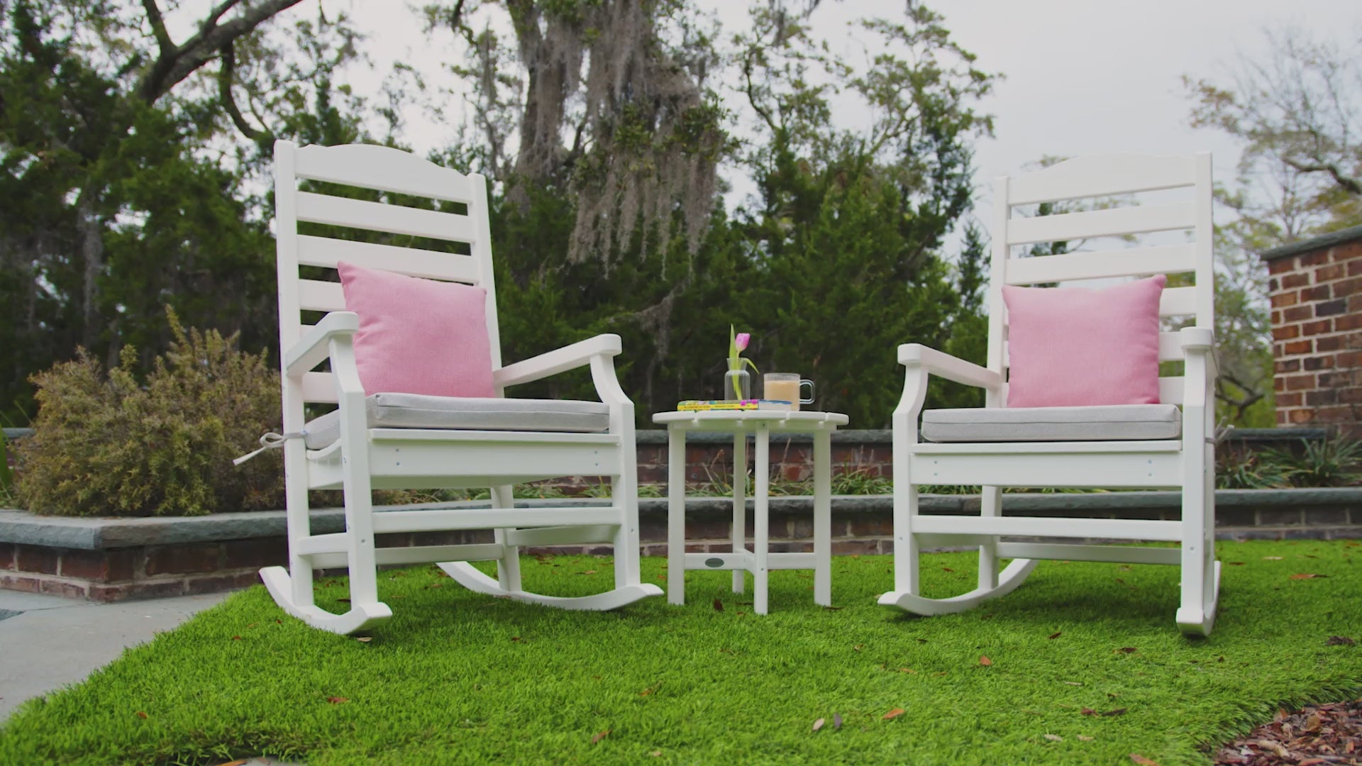 POLYWOOD Savannah 3-Piece Rocking Chair Set