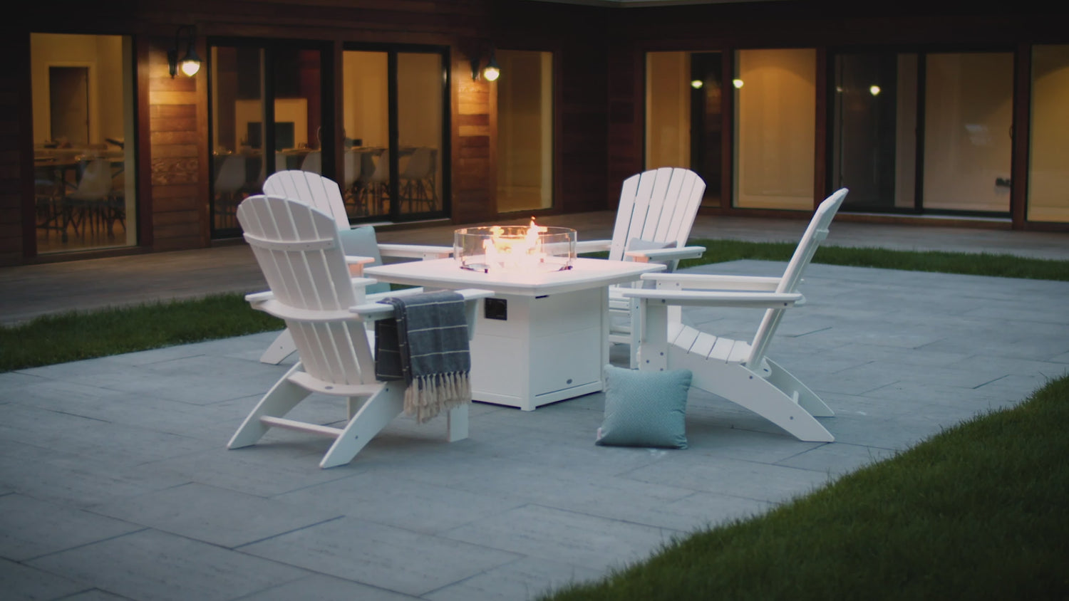 POLYWOOD Nautical Curveback Adirondack Chair