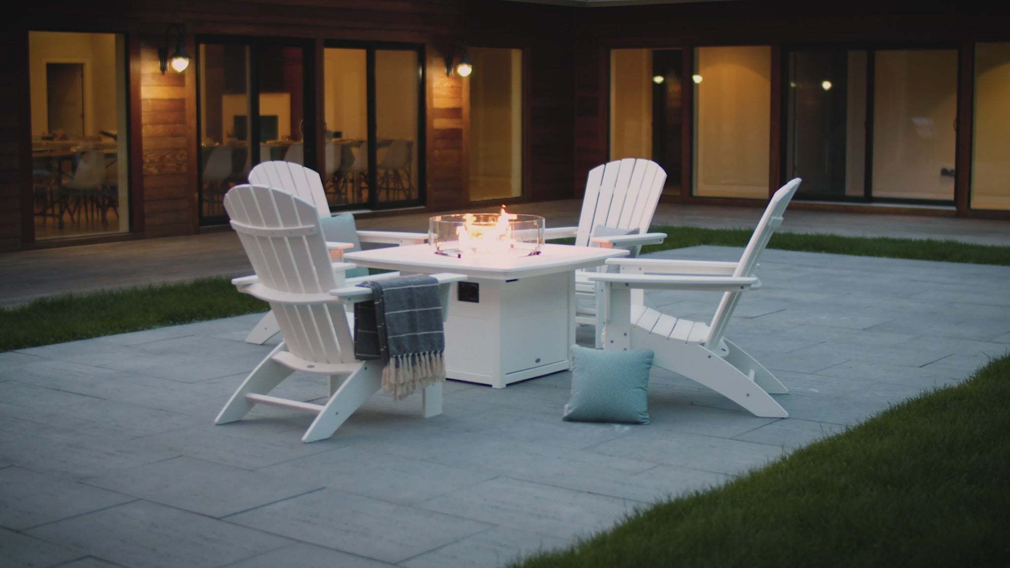 POLYWOOD Nautical Curveback Adirondack Chair