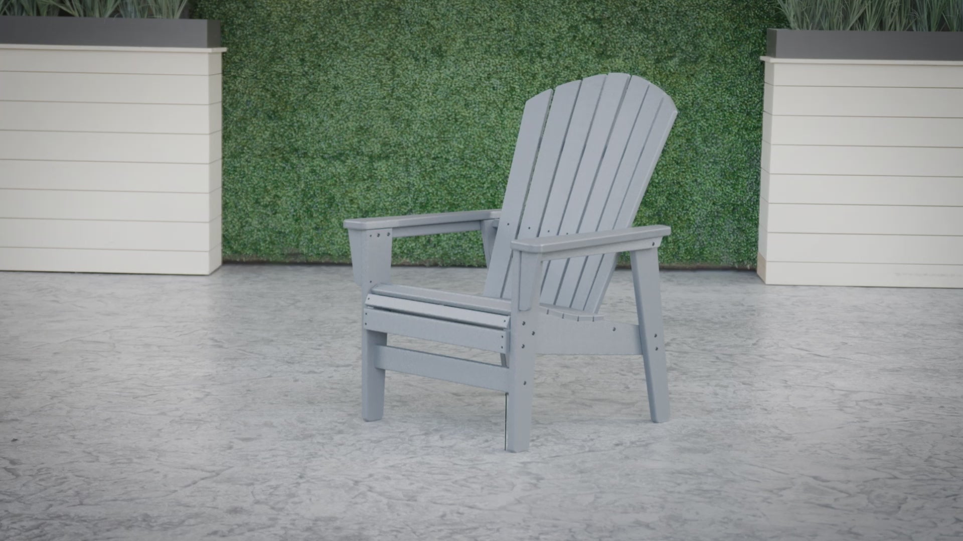 POLYWOOD Nautical Grand Upright Adirondack Chair