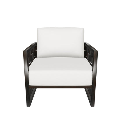 Castelle Biscayne Cushioned Lounge Chair 3D model (Antique Auburn frame, Bergen Beige fabric) - drag to rotate