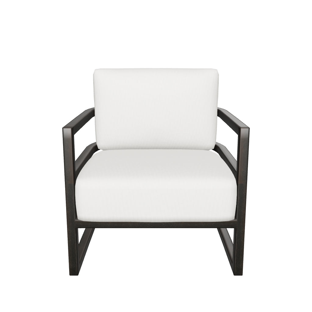 Castelle Gala Cushioned Lounge Chair 3D model (Antique Auburn frame, Bergen Beige fabric) - drag to rotate