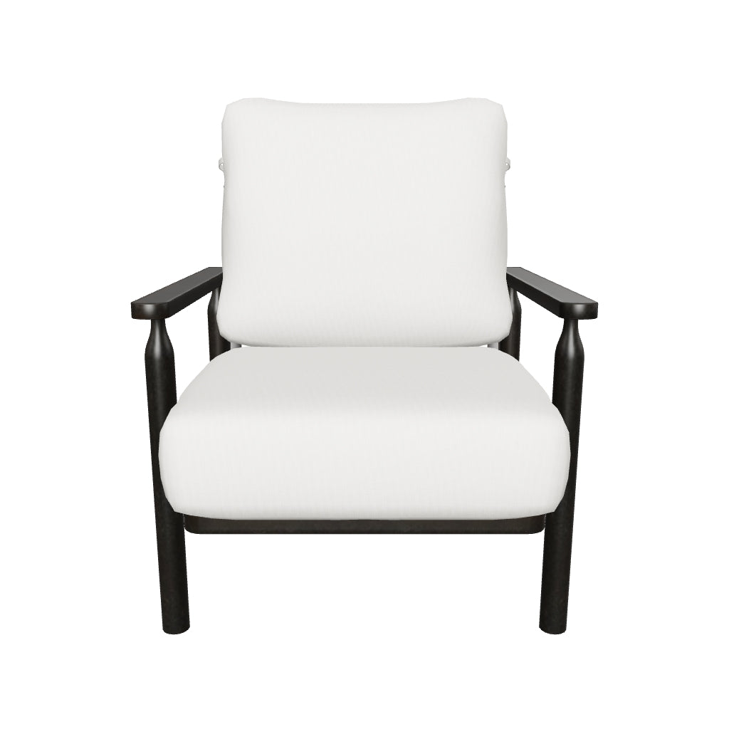 Castelle Holland Cushioned Lounge Chair 3D model (Antique Auburn frame, Bergen Beige fabric) - drag to rotate