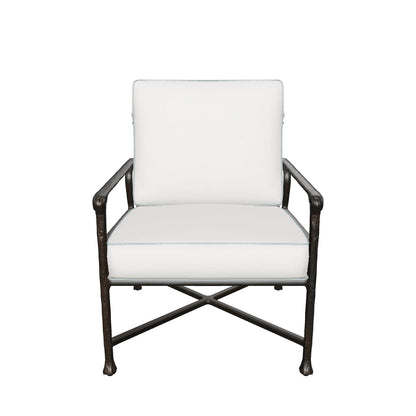 Castelle Marquis Cushioned Lounge Chair 3D model (Antique Auburn frame, Bergen Beige fabric) - drag to rotate