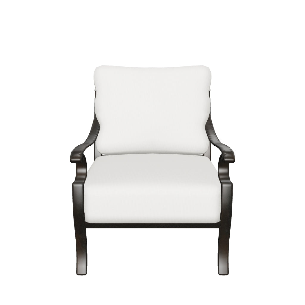 Castelle Monterey Cushioned Lounge Chair 3D model (Antique Auburn frame, Bergen Beige fabric) - drag to rotate