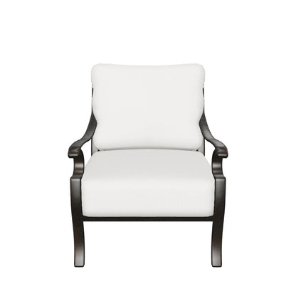 Castelle Monterey Cushioned Lounge Chair 3D model (Antique Auburn frame, Bergen Beige fabric) - drag to rotate