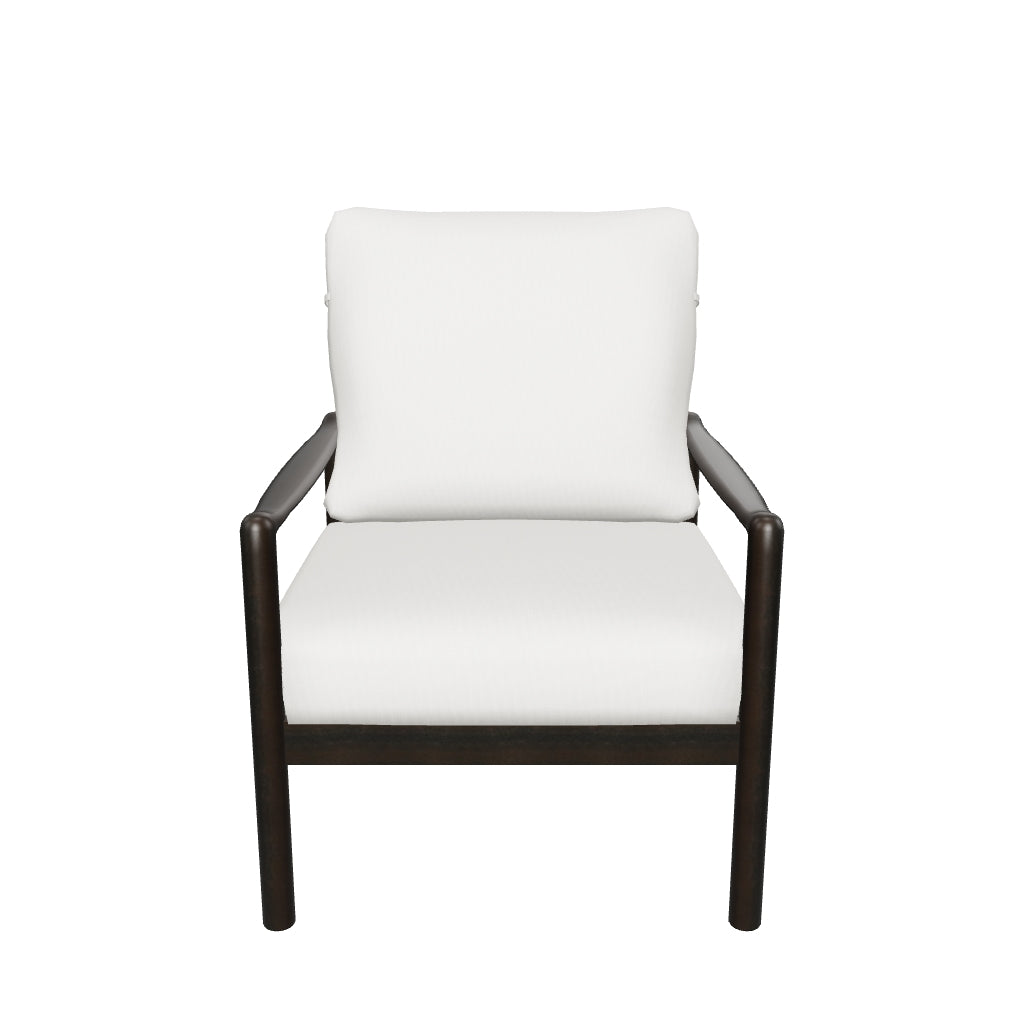 Castelle Preston Cushioned Lounge Chair 3D model (Antique Auburn frame, Bergen Beige fabric) - drag to rotate