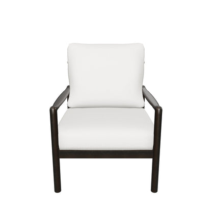 Castelle Preston Cushioned Lounge Chair 3D model (Antique Auburn frame, Bergen Beige fabric) - drag to rotate
