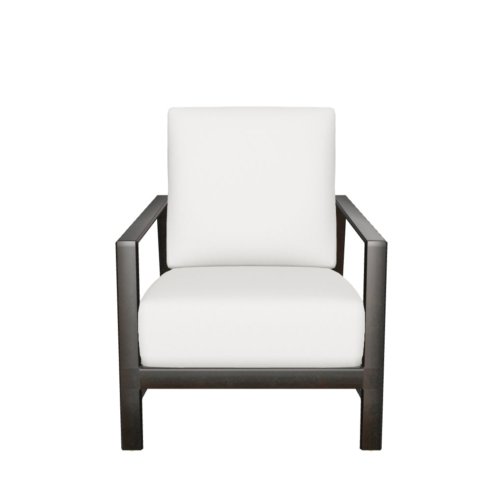 Castelle Prism Cushioned Lounge Chair 3D model (Antique Auburn frame, Bergen Beige fabric) - drag to rotate