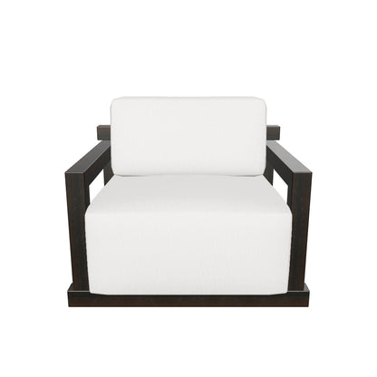 Castelle Talon Cushioned Lounge Chair 3D model (Antique Auburn frame, Bergen Beige fabric) - drag to rotate
