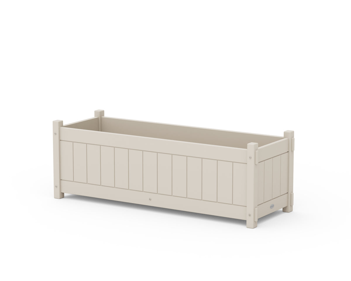 POLYWOOD Vineyard Rectangle Triple Planter Box in Sand