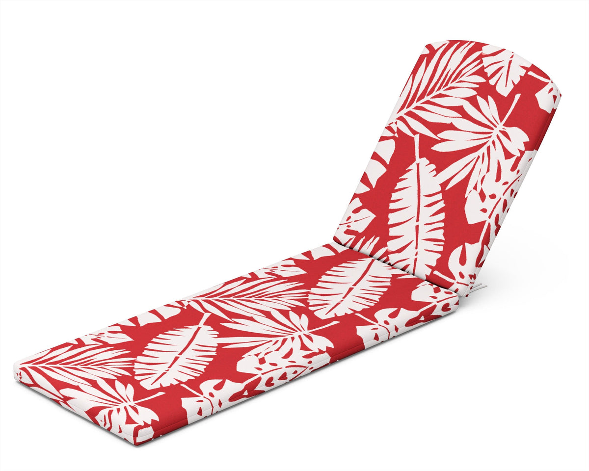 POLYWOOD Chaise Cushion in Leaf Crimson