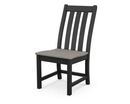 POLYWOOD Vineyard Dining Side Chair in Black / Driftwood