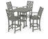POLYWOOD Country Living Wovendale 5-Piece Bar Set in Slate Grey