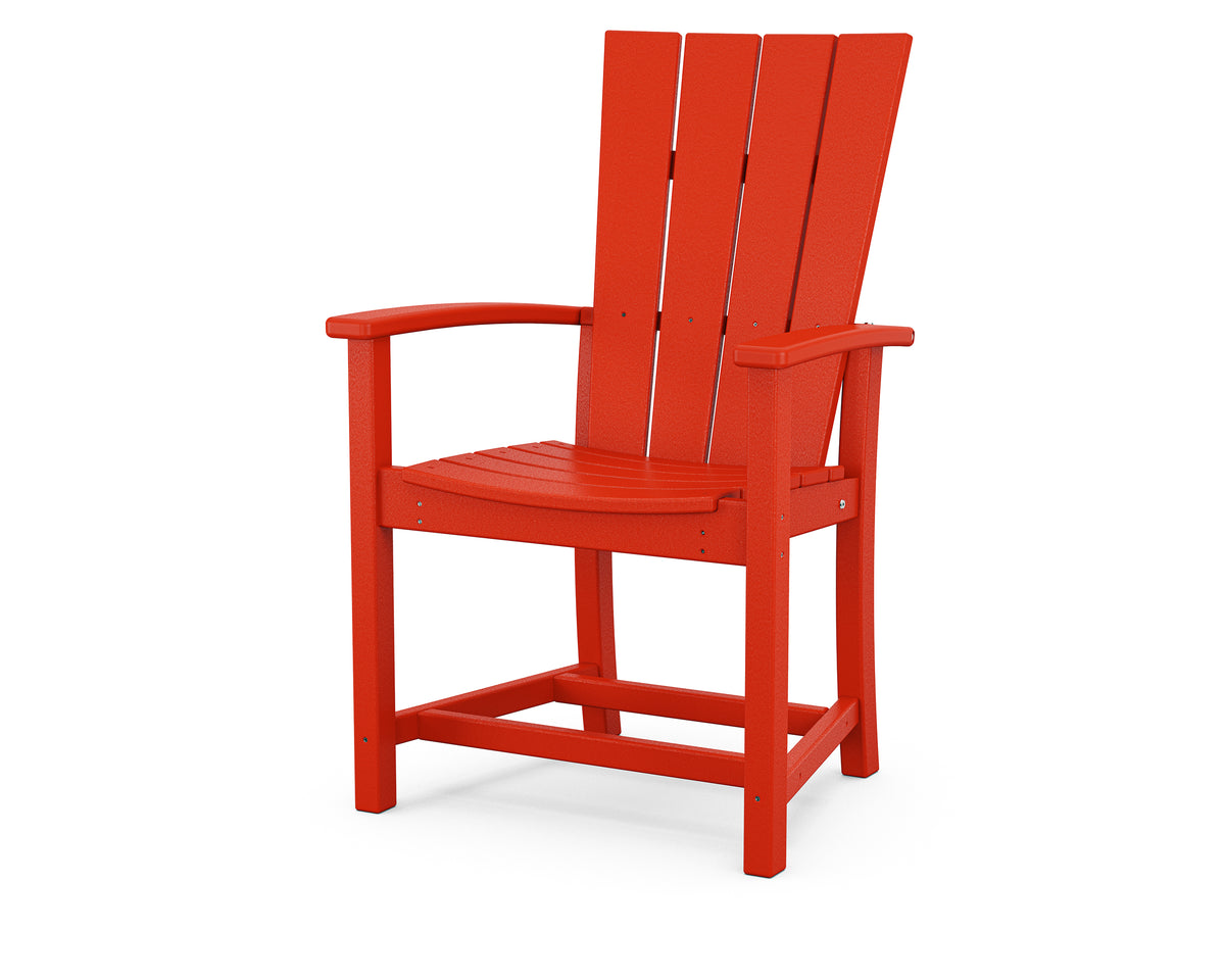 POLYWOOD Quattro Adirondack Dining Chair in Sunset Red