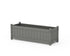 POLYWOOD Vineyard Rectangle Triple Planter Box in Slate Grey