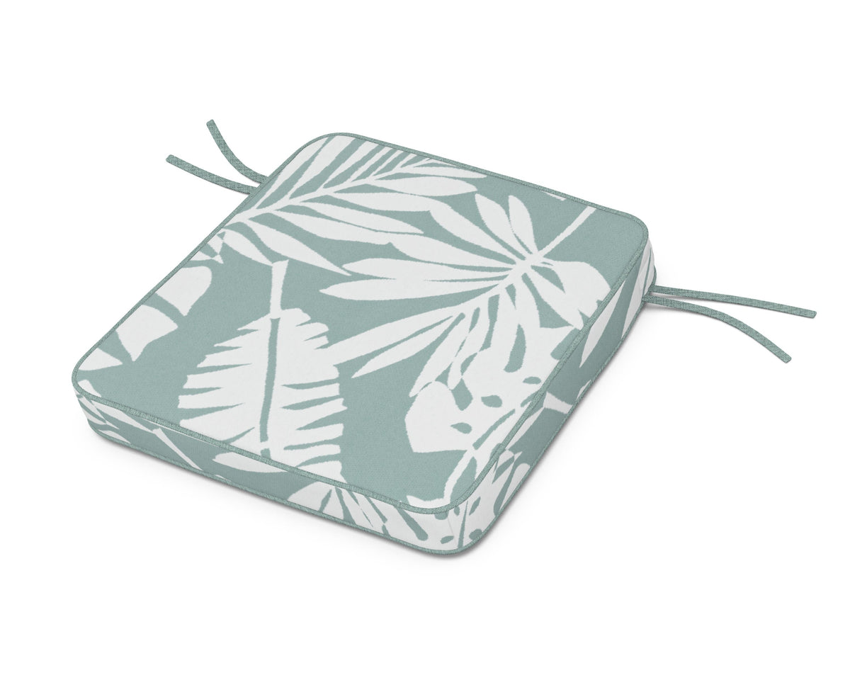 POLYWOOD Acadia Dining Arm Seat Cushion in Leaf Glacier Spa