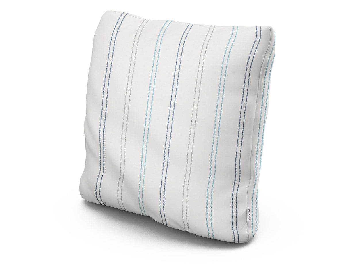 POLYWOOD 20" Outdoor Throw Pillow in Marine High Tide