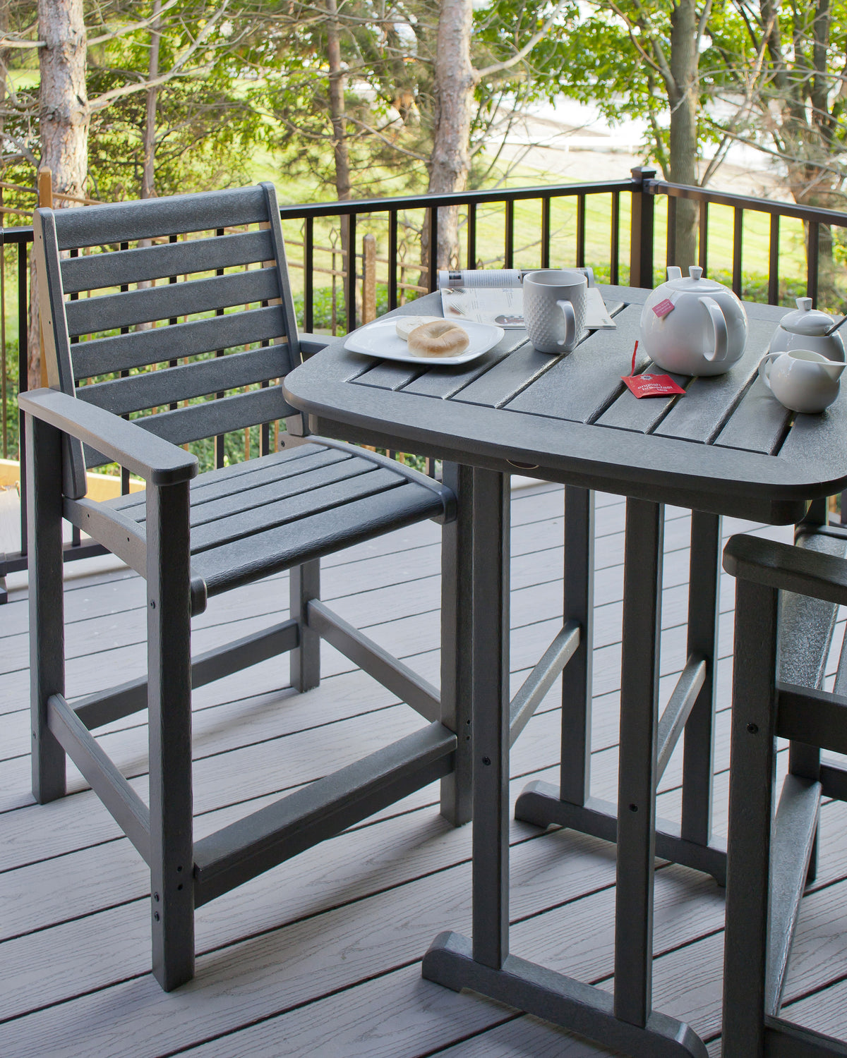 Lifestyle photo of the POLYWOOD Signature 3-Piece Bar Set