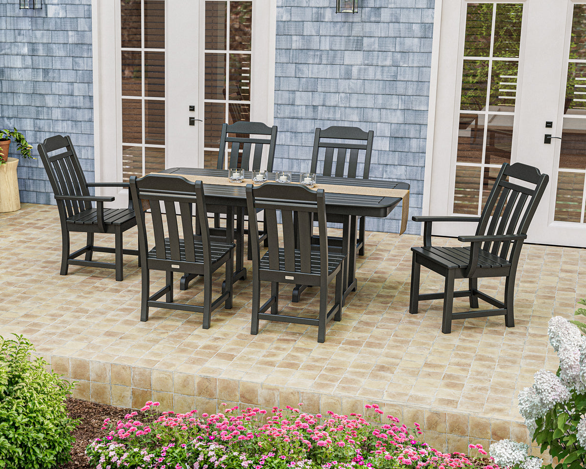 Lifestyle photo of the POLYWOOD Cottage 7-Piece Dining Set