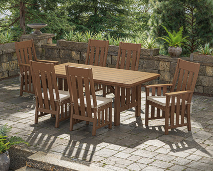 Lifestyle photo of the POLYWOOD Acadia 7-Piece Dining Set