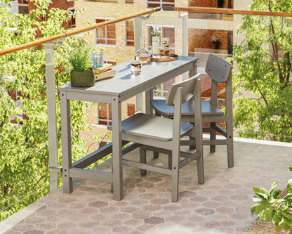 Lifestyle photo of the POLYWOOD Modern Studio Urban Chair 3-Piece Balcony Set