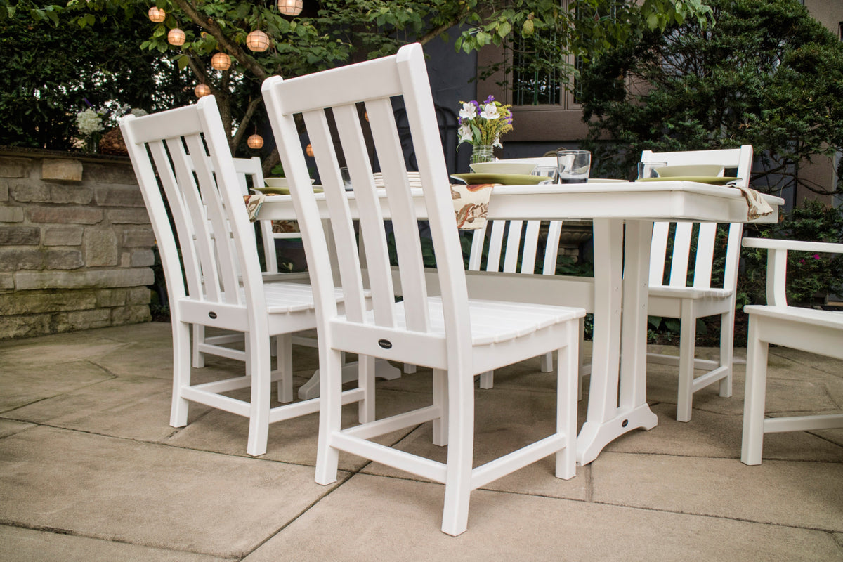 Detail photo of the POLYWOOD Vineyard 7-Piece Dining Set with Trestle Legs