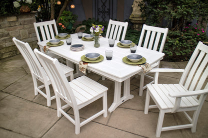 Detail photo of the POLYWOOD Vineyard 7-Piece Dining Set with Trestle Legs
