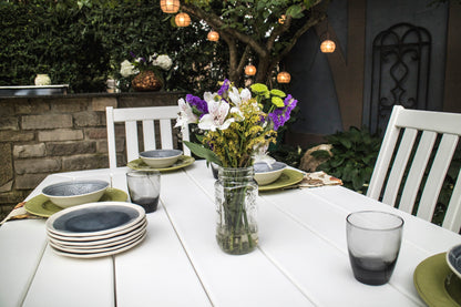 Detail photo of the POLYWOOD Vineyard 7-Piece Dining Set with Trestle Legs