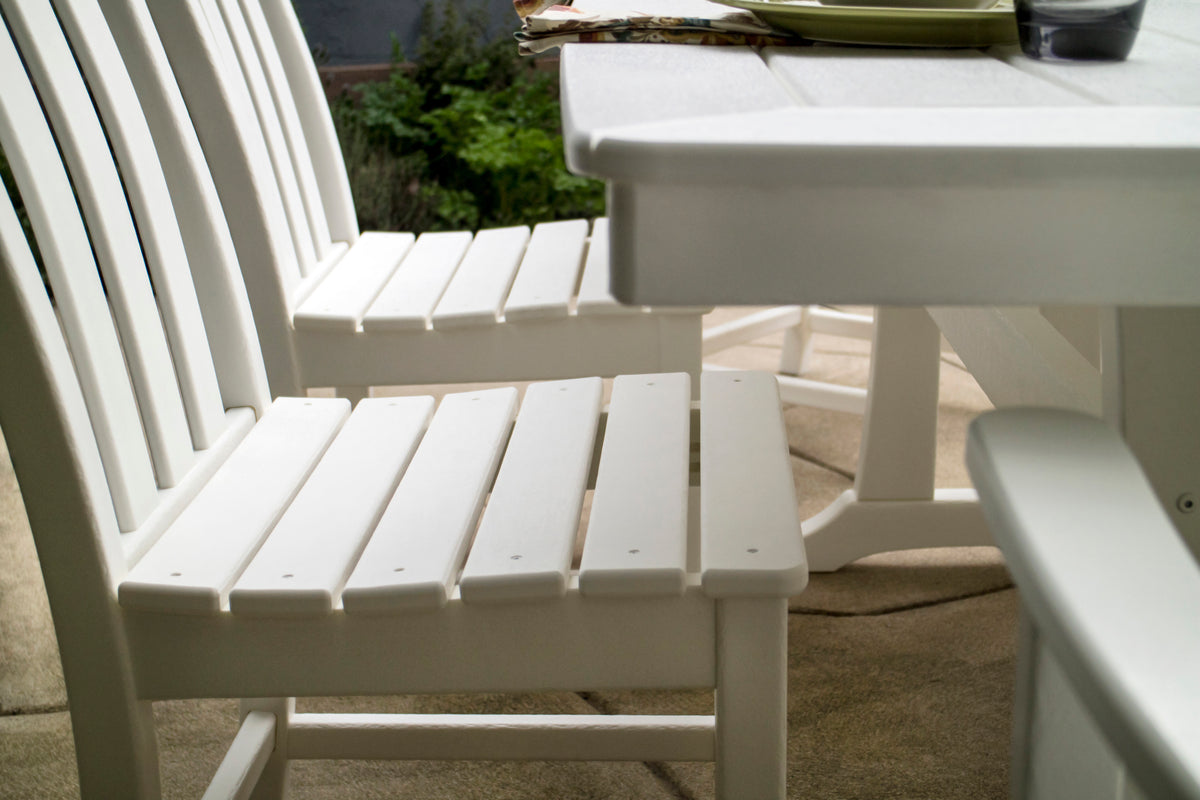 Detail photo of the POLYWOOD Vineyard 7-Piece Dining Set with Trestle Legs
