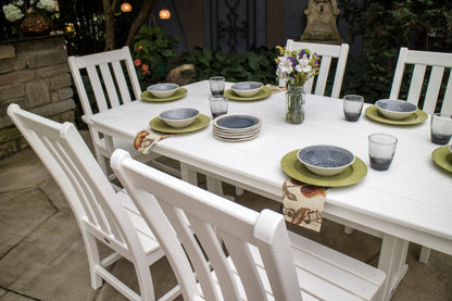 Detail photo of the POLYWOOD Vineyard 7-Piece Dining Set with Trestle Legs