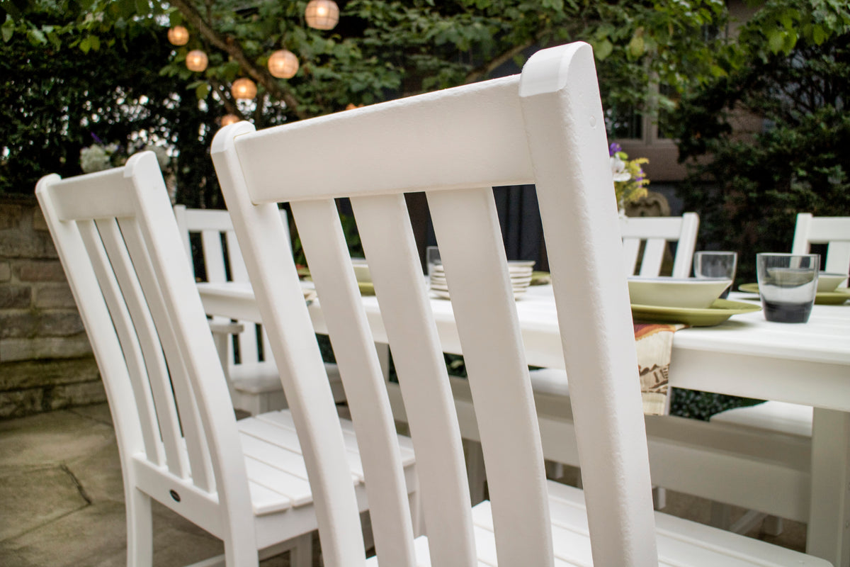 Detail photo of the POLYWOOD Vineyard 7-Piece Dining Set with Trestle Legs