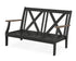 POLYWOOD Braxton Deep Seating Loveseat Frame in Black / Kona