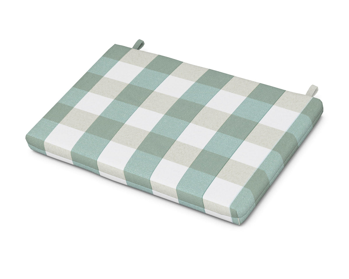 POLYWOOD Eastport Lounge Chair Cushion in Buffalo Plaid Glacier Spa