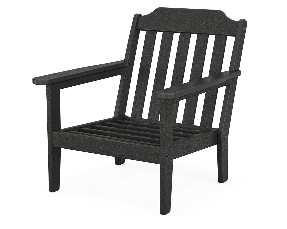 POLYWOOD Country Living Cottage Deep Seating Chair Frame in Black