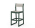 POLYWOOD EDGE Sling Bar Side Chair in Green / Birch