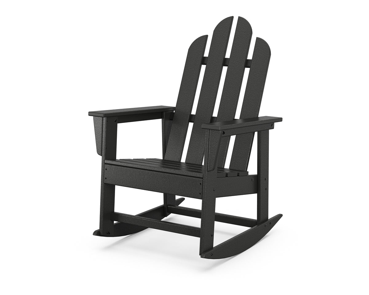 POLYWOOD Long Island Rocking Chair in Black