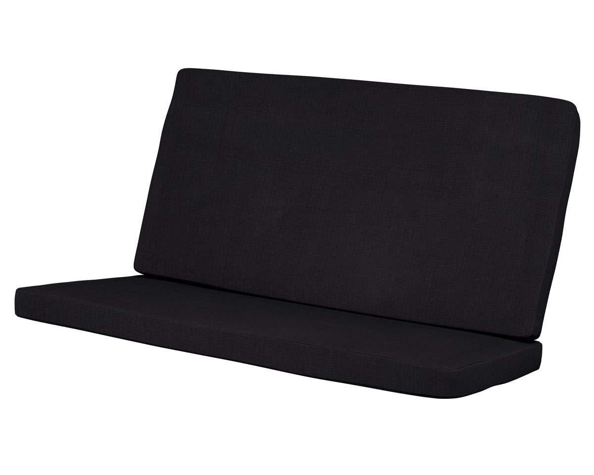 POLYWOOD Modern Loveseat Cushion in Midnight Linen