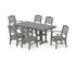 POLYWOOD Savannah 7-Piece Farmhouse Dining Set in Slate Grey
