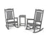 POLYWOOD Presidential Rocker 3-Piece Set in Slate Grey